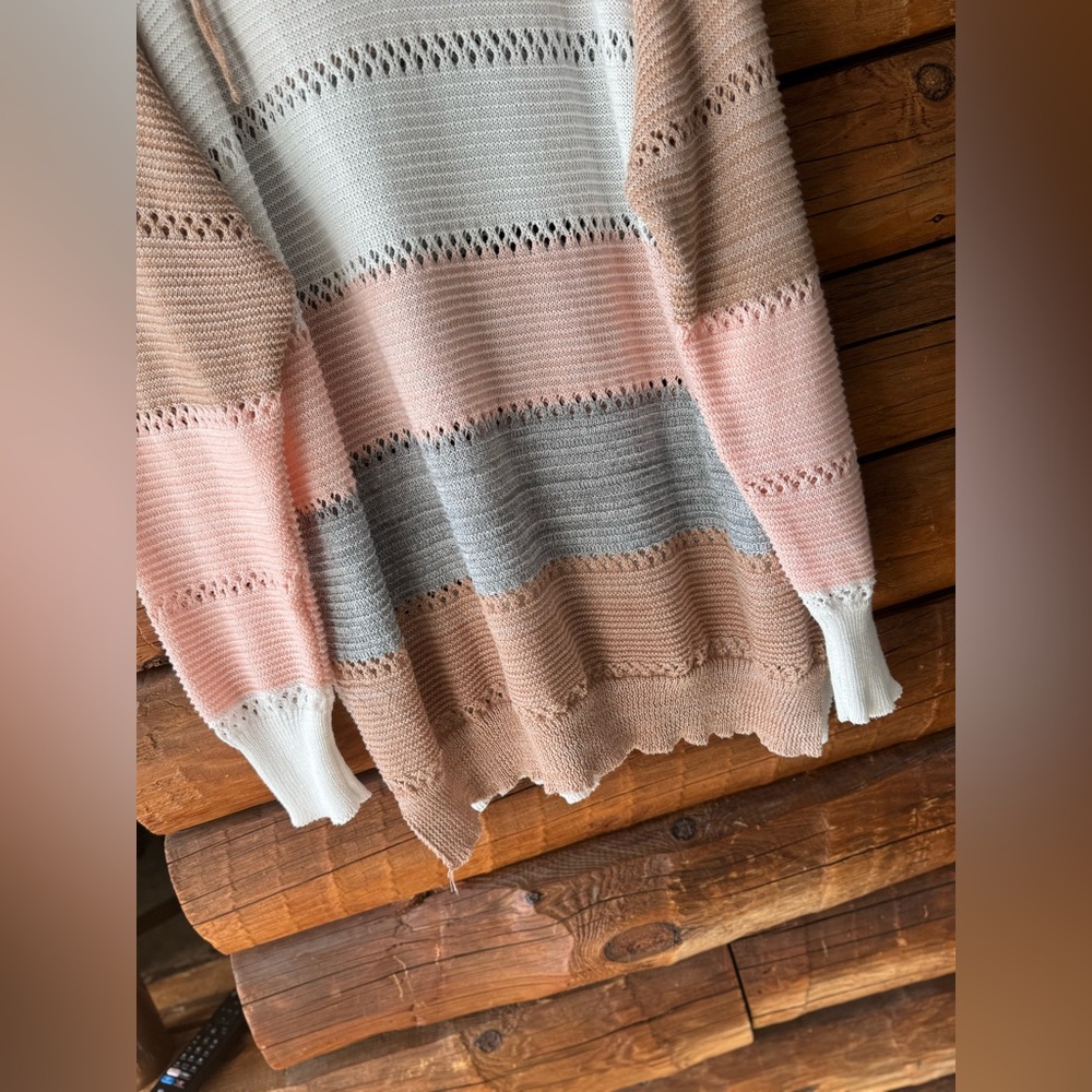 Unbranded size 4x Elegant V-Neck Striped Sweater - Picture 2 of 4